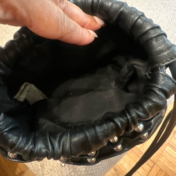 Black Zara  Studded Bucket Bag - Picture 5 of 7